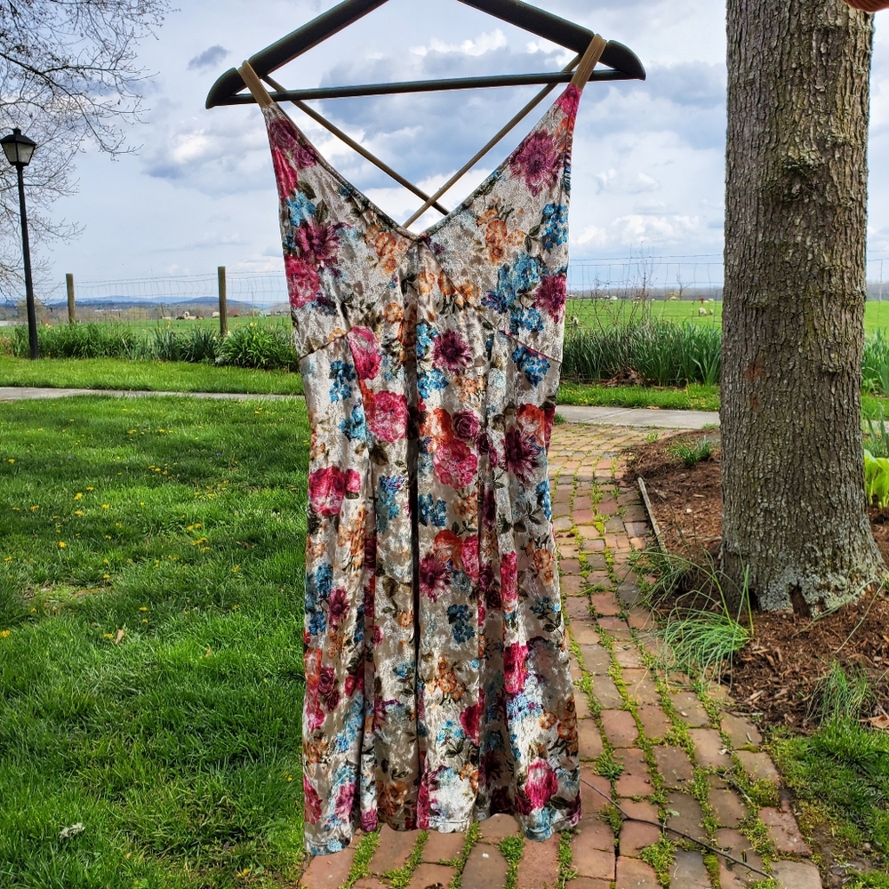 American eagle velvet floral dress
